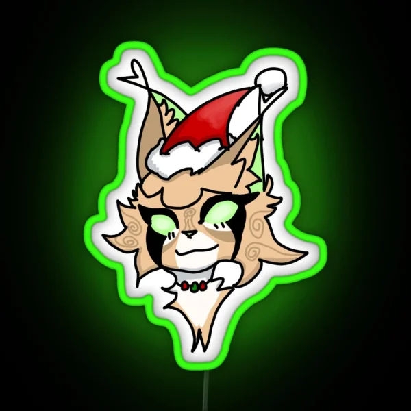 Warrior Cats Sandstorm Christmas Design RGB Neon Sign