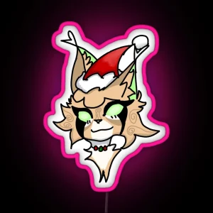Warrior Cats Sandstorm Christmas Design RGB Neon Sign