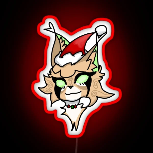 Warrior Cats Sandstorm Christmas Design RGB Neon Sign