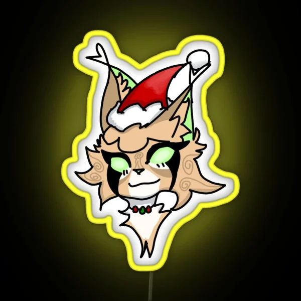 Warrior Cats Sandstorm Christmas Design RGB Neon Sign