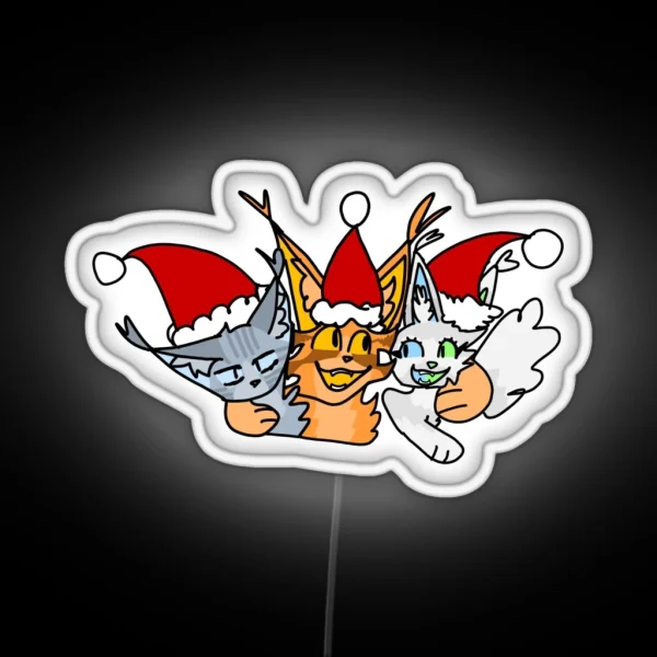 Warrior Cats The Three Christmas Design RGB Neon Sign