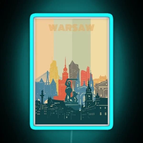 Warsaw Skyline RGB Neon Sign
