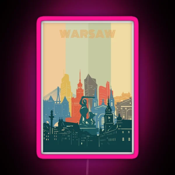 Warsaw Skyline RGB Neon Sign