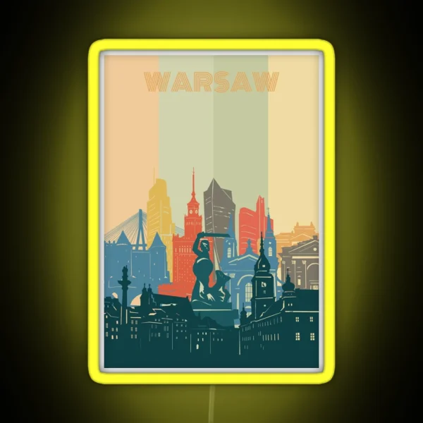 Warsaw Skyline RGB Neon Sign