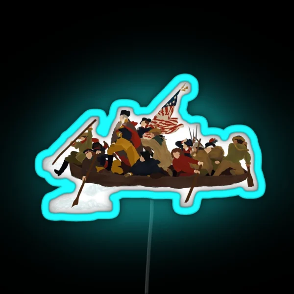 Washington Crossing The Delaware RGB Neon Sign
