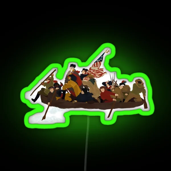 Washington Crossing The Delaware RGB Neon Sign