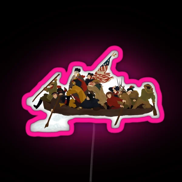 Washington Crossing The Delaware RGB Neon Sign