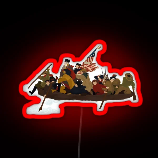 Washington Crossing The Delaware RGB Neon Sign