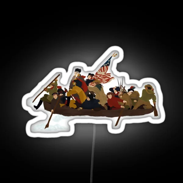 Washington Crossing The Delaware RGB Neon Sign