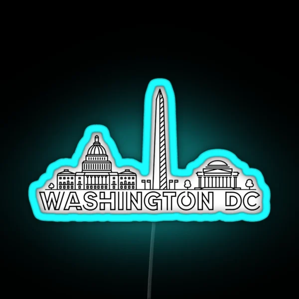 Washington DC City RGB Neon Sign