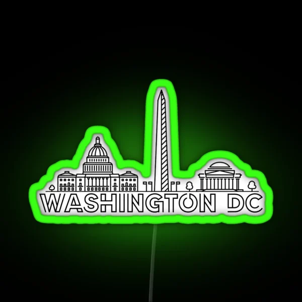 Washington DC City RGB Neon Sign