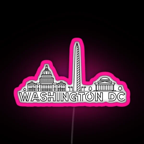 Washington DC City RGB Neon Sign