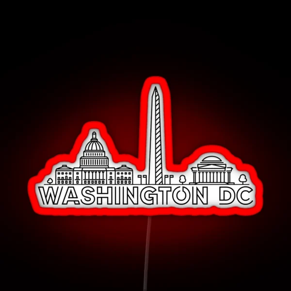Washington DC City RGB Neon Sign