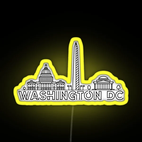 Washington DC City RGB Neon Sign