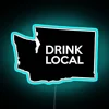 Promote local Washington spirit with vibrant neon state pride display.