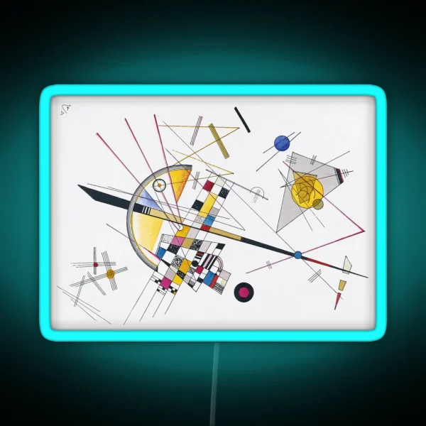 Wassily Kandinsky Delicate Tension RGB Neon Sign