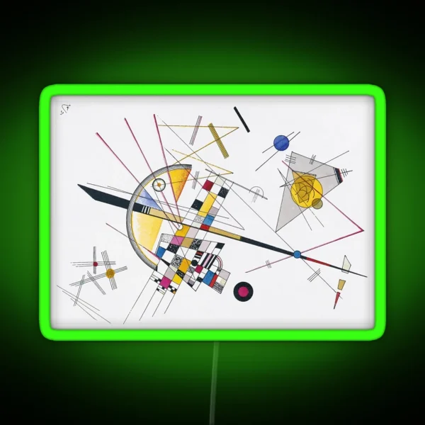 Wassily Kandinsky Delicate Tension RGB Neon Sign