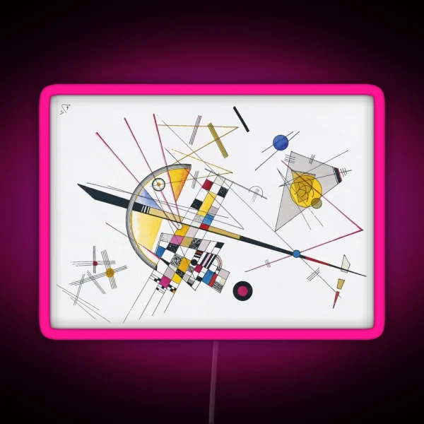 Wassily Kandinsky Delicate Tension RGB Neon Sign