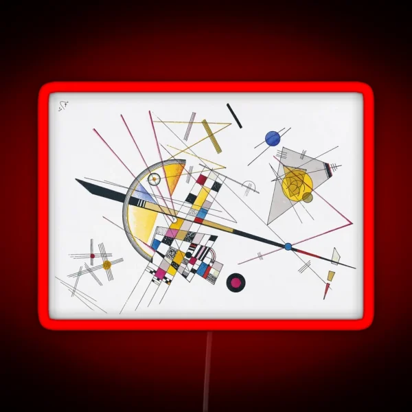 Wassily Kandinsky Delicate Tension RGB Neon Sign