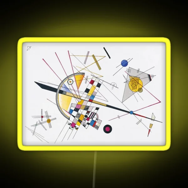 Wassily Kandinsky Delicate Tension RGB Neon Sign