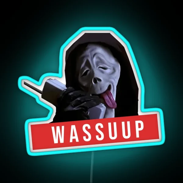 Wassup Scream Scary Movie Fun RGB Neon Sign
