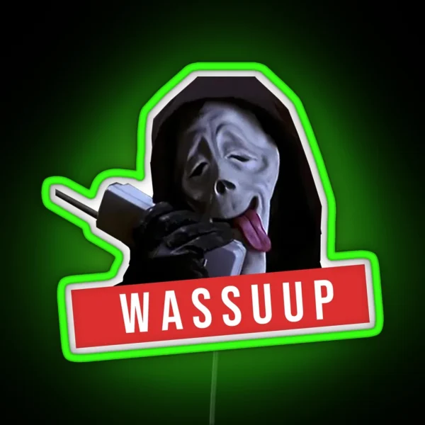Wassup Scream Scary Movie Fun RGB Neon Sign