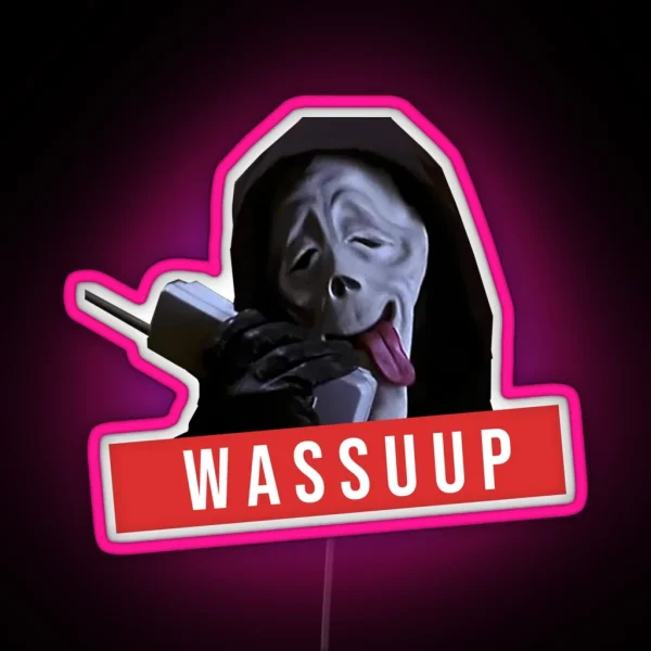 Wassup Scream Scary Movie Fun RGB Neon Sign