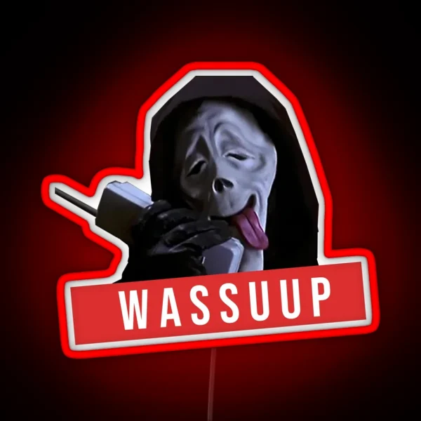 Wassup Scream Scary Movie Fun RGB Neon Sign