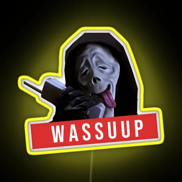Wassup Scream Scary Movie Fun RGB Neon Sign