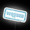 Eye-catching vintage inspired neon sign with distressed, colorful lettering design