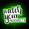 Vibrant RGB LED Neon Sign with Watchful Professions and Occupations Design