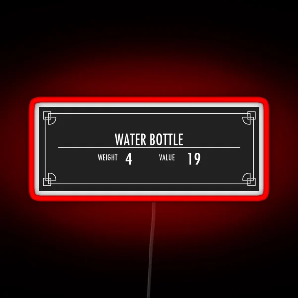 Water Bottle Of Magnus RGB Neon Sign