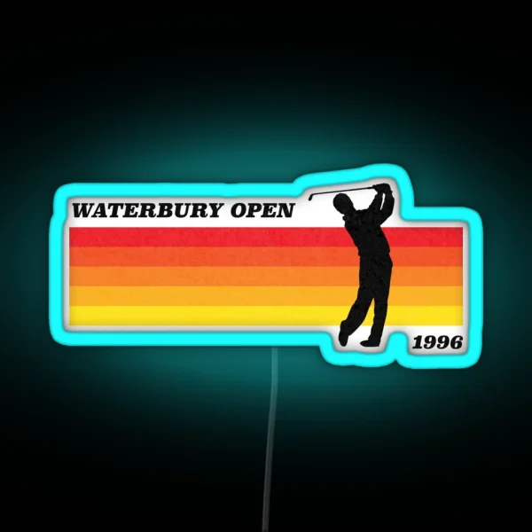 Waterbury Open Happy Gilmore Inspired Retro Style RGB Neon Sign