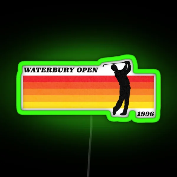 Waterbury Open Happy Gilmore Inspired Retro Style RGB Neon Sign