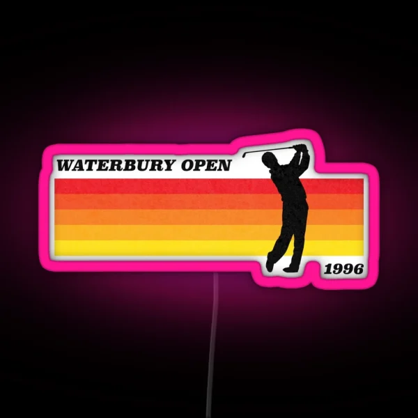 Waterbury Open Happy Gilmore Inspired Retro Style RGB Neon Sign