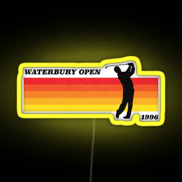 Waterbury Open Happy Gilmore Inspired Retro Style RGB Neon Sign