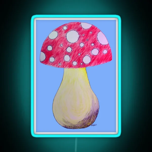 Watercolor Amanita Muscaria RGB Neon Sign