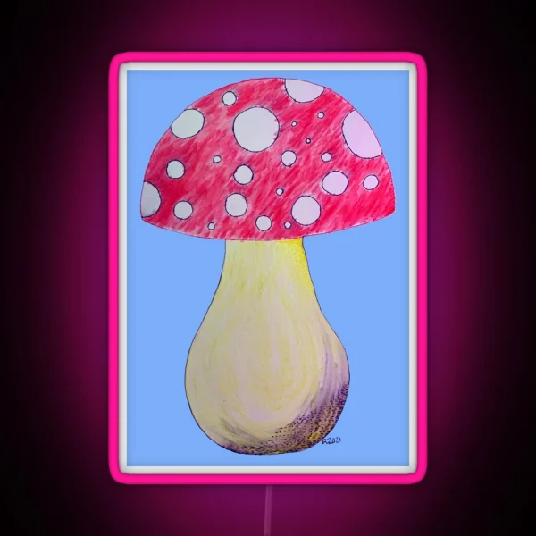 Watercolor Amanita Muscaria RGB Neon Sign