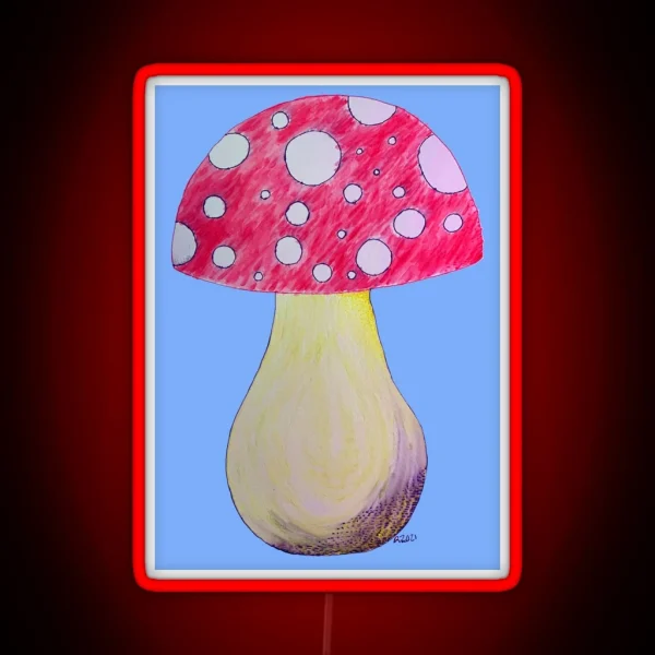 Watercolor Amanita Muscaria RGB Neon Sign