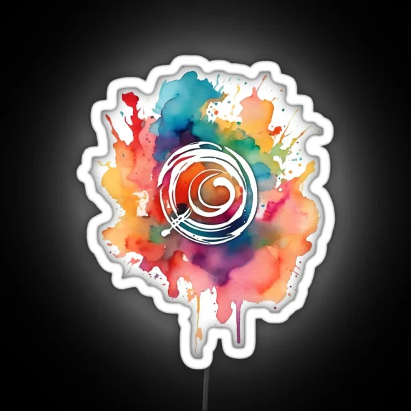 Watercolor Chaos 1 RGB Neon Sign