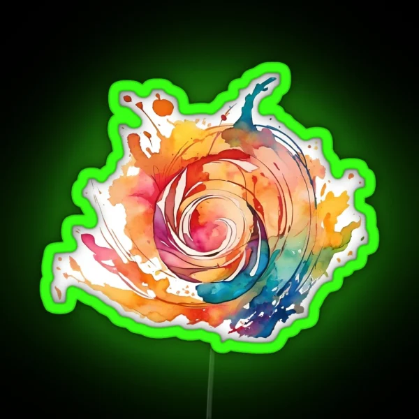 Watercolor Chaos 2 RGB Neon Sign