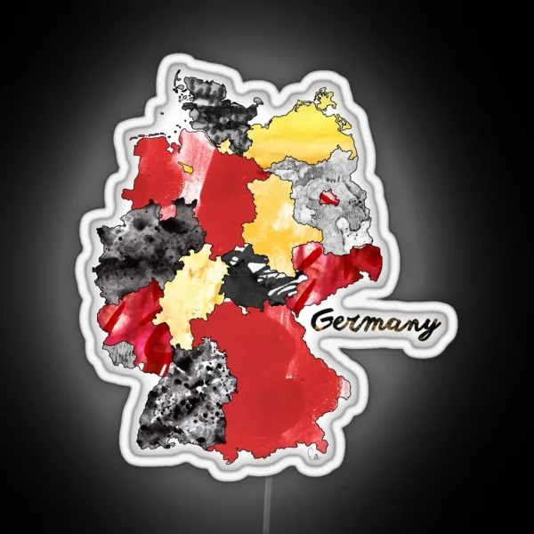Watercolor Countries Germany RGB Neon Sign
