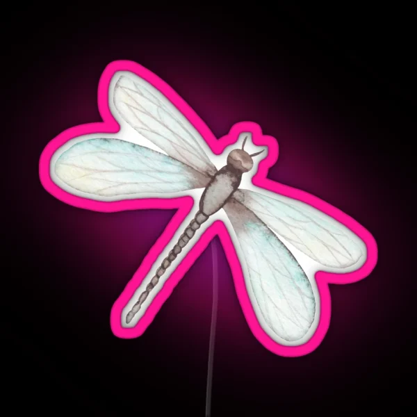 Watercolor Dragonfly RGB Neon Sign