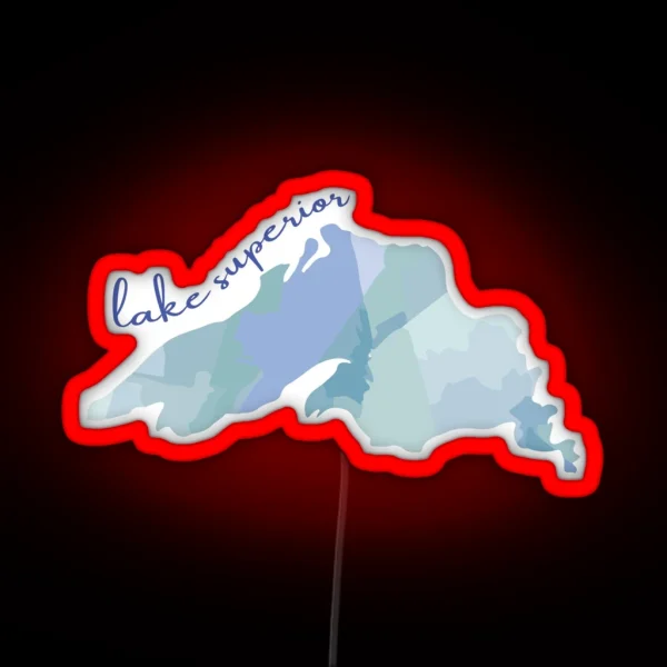 Watercolor Lake Superior RGB Neon Sign
