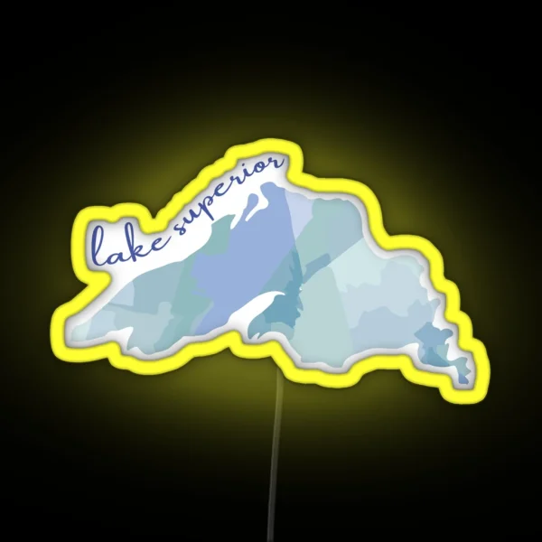 Watercolor Lake Superior RGB Neon Sign