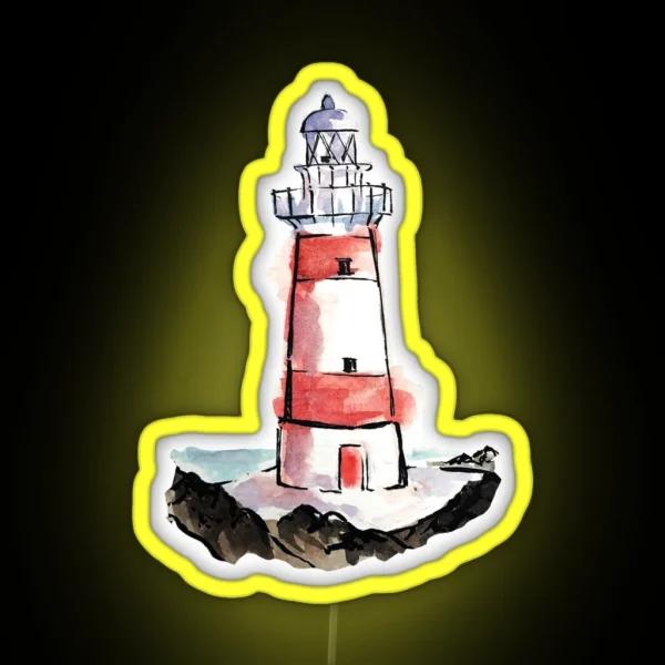 Watercolor Light House RGB Neon Sign
