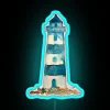 Vibrant Watercolor Inspired Lighthouse Neon Sign with Color Changing Technology