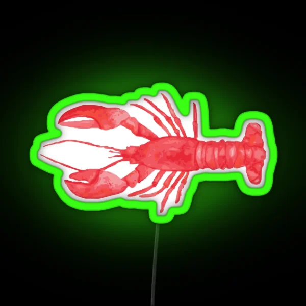 Watercolor Lobster RGB Neon Sign