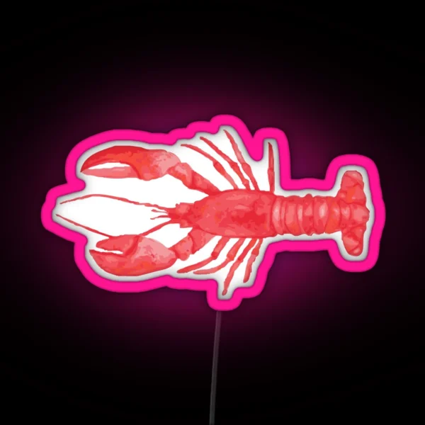 Watercolor Lobster RGB Neon Sign