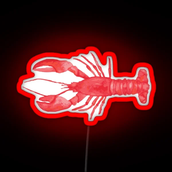 Watercolor Lobster RGB Neon Sign
